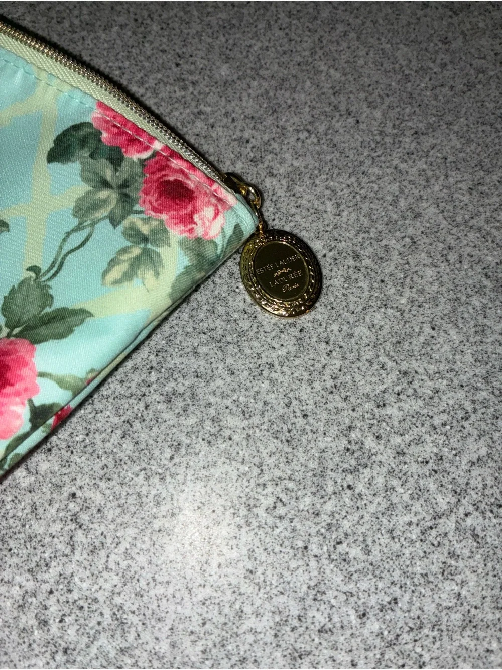 Estée Lauder Floral Cosmetic Pouch & Plaid Makeup Bag Set